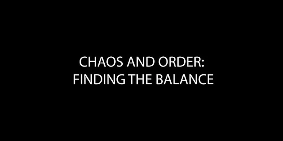 order out of chaos là gì - Nghĩa của từ order out of chaos