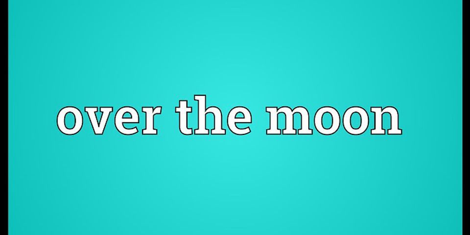 over the moon là gì - Nghĩa của từ over the moon
