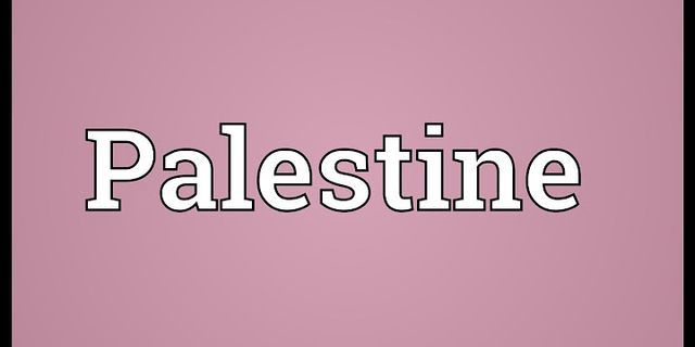 palestine là gì - Nghĩa của từ palestine
