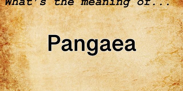 pangaea là gì - Nghĩa của từ pangaea