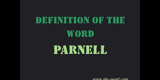 parnell là gì - Nghĩa của từ parnell