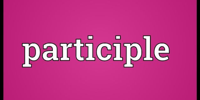 participle là gì - Nghĩa của từ participle
