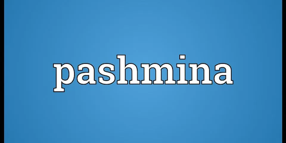 pashmina là gì - Nghĩa của từ pashmina