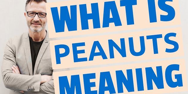 peanuts là gì - Nghĩa của từ peanuts