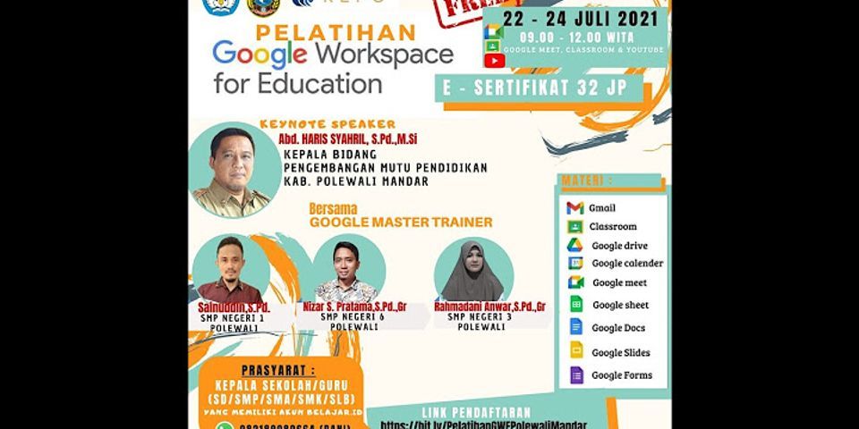 pelatihan google workspace for education oleh google master trainer - gtk kemdikbud