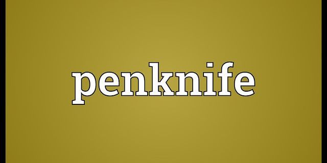 penknife là gì - Nghĩa của từ penknife