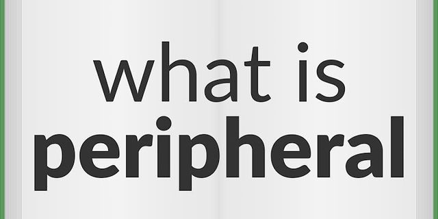 peripherals là gì - Nghĩa của từ peripherals