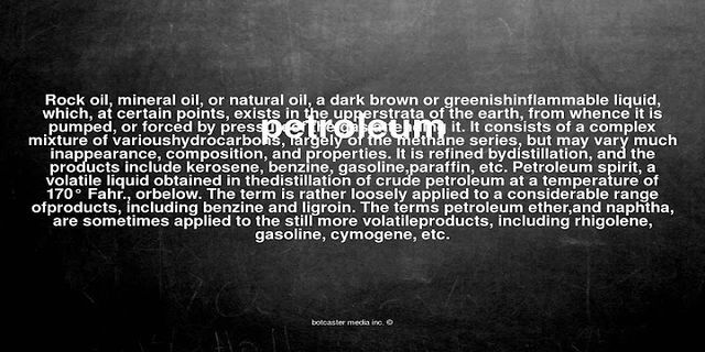 petrolium là gì - Nghĩa của từ petrolium
