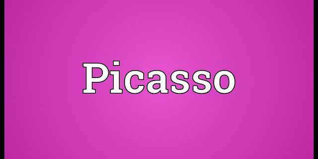 picasso là gì - Nghĩa của từ picasso