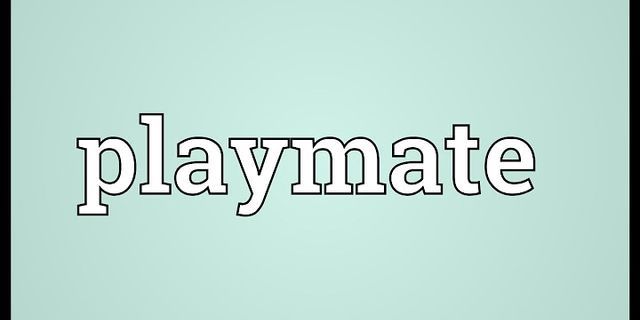 playmates là gì - Nghĩa của từ playmates