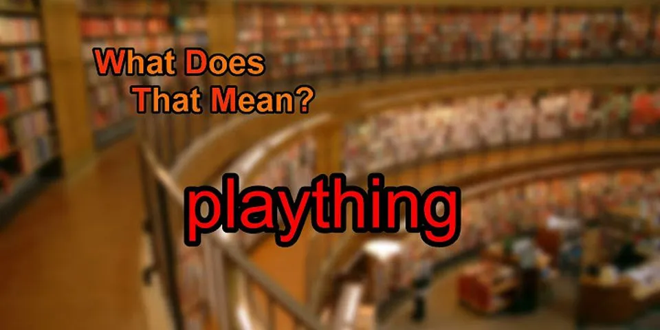 plaything là gì - Nghĩa của từ plaything