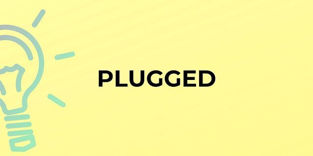 plugged là gì - Nghĩa của từ plugged