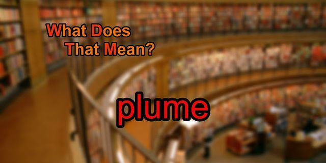 plume là gì - Nghĩa của từ plume