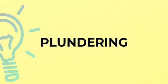 plundering là gì - Nghĩa của từ plundering