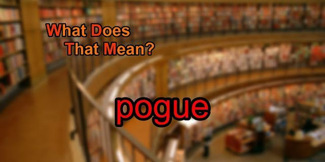 pogue là gì - Nghĩa của từ pogue