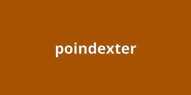 poindexter là gì - Nghĩa của từ poindexter