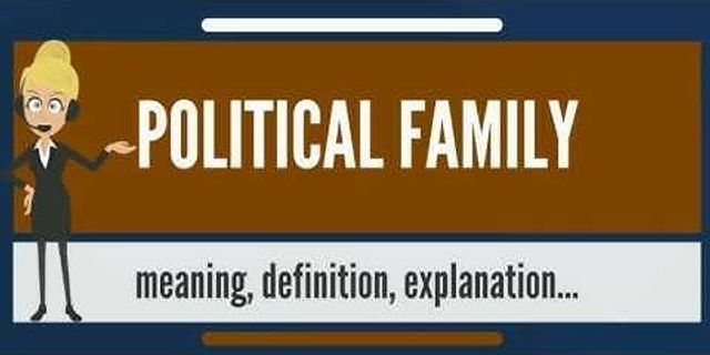 political family là gì - Nghĩa của từ political family