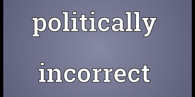 politically incorrect là gì - Nghĩa của từ politically incorrect