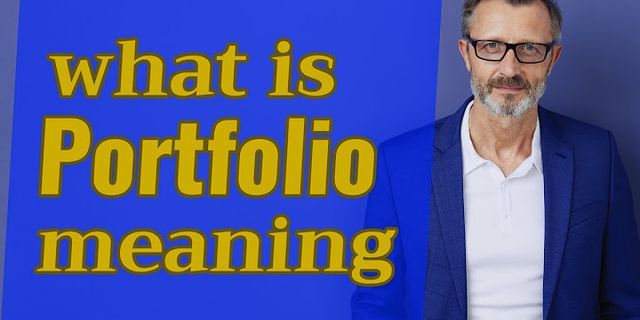 portfolio là gì - Nghĩa của từ portfolio