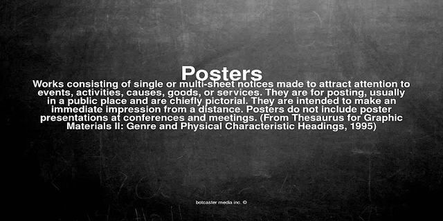 posters là gì - Nghĩa của từ posters