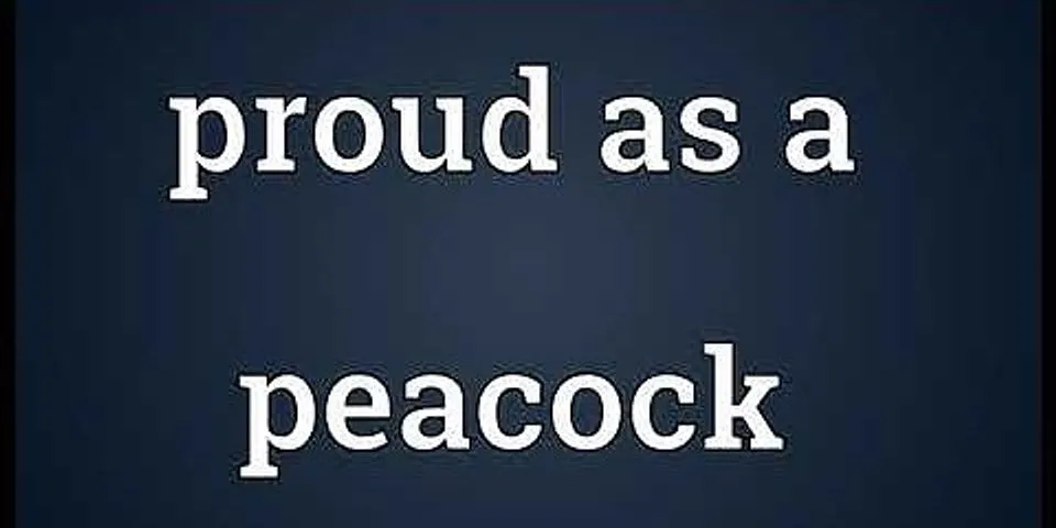 proud peacock là gì - Nghĩa của từ proud peacock