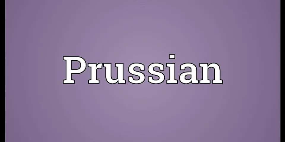 prussian là gì - Nghĩa của từ prussian
