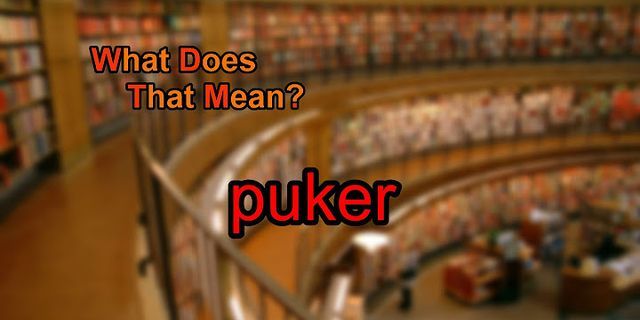 puker là gì - Nghĩa của từ puker