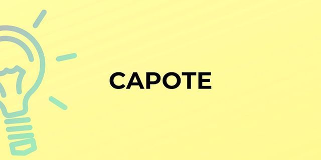 pulling a capote là gì - Nghĩa của từ pulling a capote