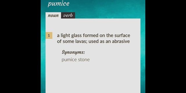 pumice là gì - Nghĩa của từ pumice