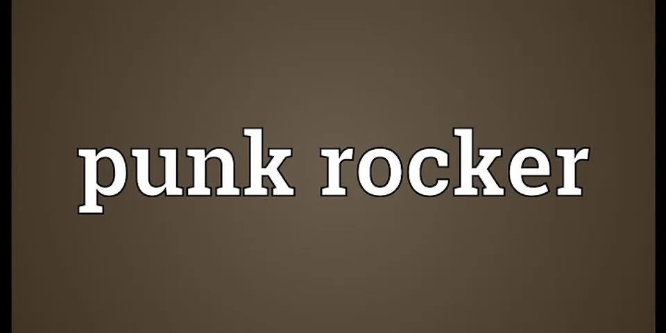 punk rocker là gì - Nghĩa của từ punk rocker