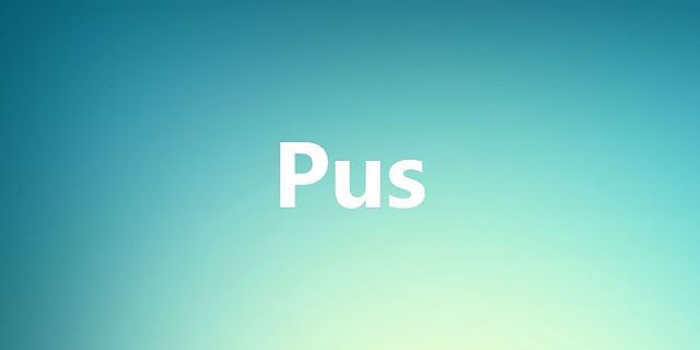 pus pus là gì - Nghĩa của từ pus pus