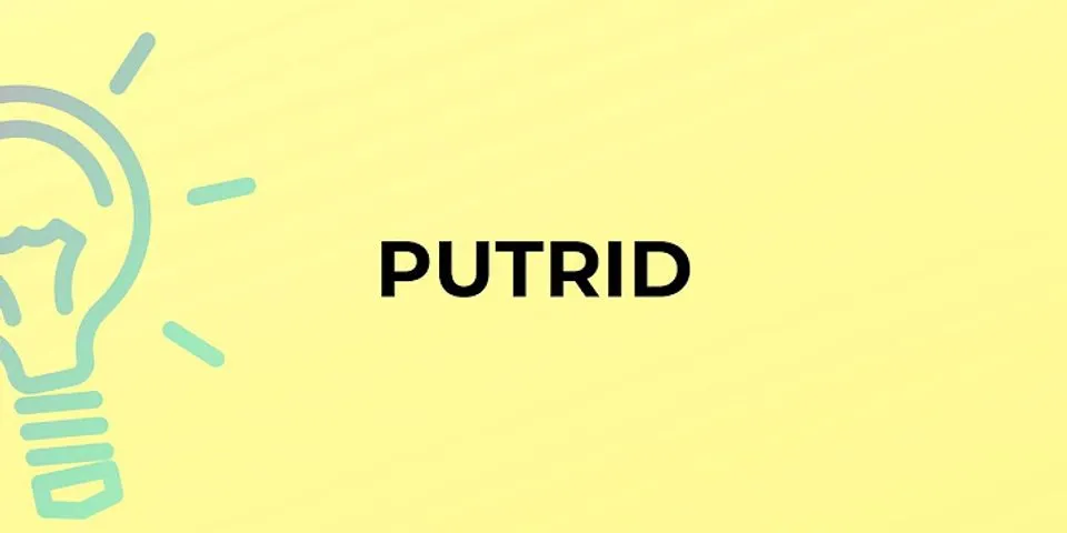 putrid là gì - Nghĩa của từ putrid