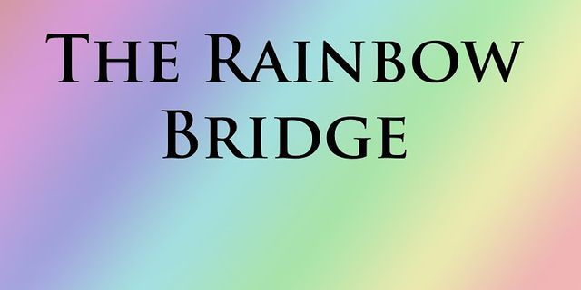 rainbow bridge là gì - Nghĩa của từ rainbow bridge