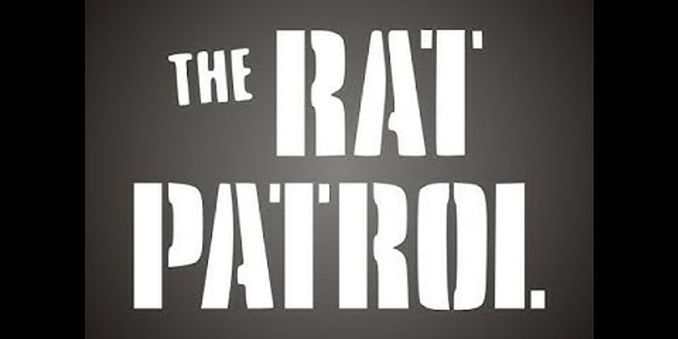 rat patrol là gì - Nghĩa của từ rat patrol