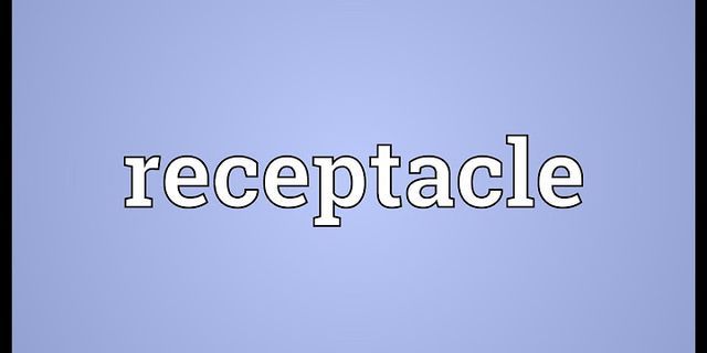 receptacle là gì - Nghĩa của từ receptacle