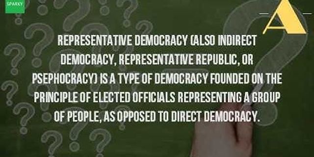 representative democracy là gì - Nghĩa của từ representative democracy