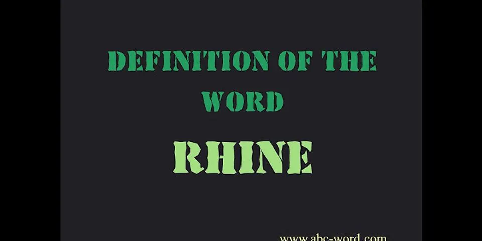rhine là gì - Nghĩa của từ rhine