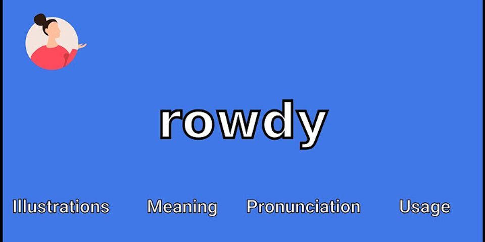 rowdy là gì - Nghĩa của từ rowdy