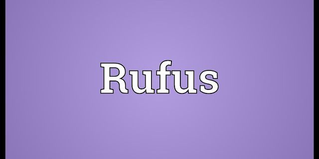 rufus là gì - Nghĩa của từ rufus