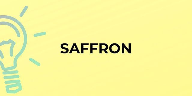 saffron là gì - Nghĩa của từ saffron