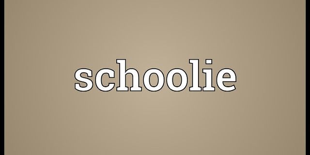 schoolie là gì - Nghĩa của từ schoolie