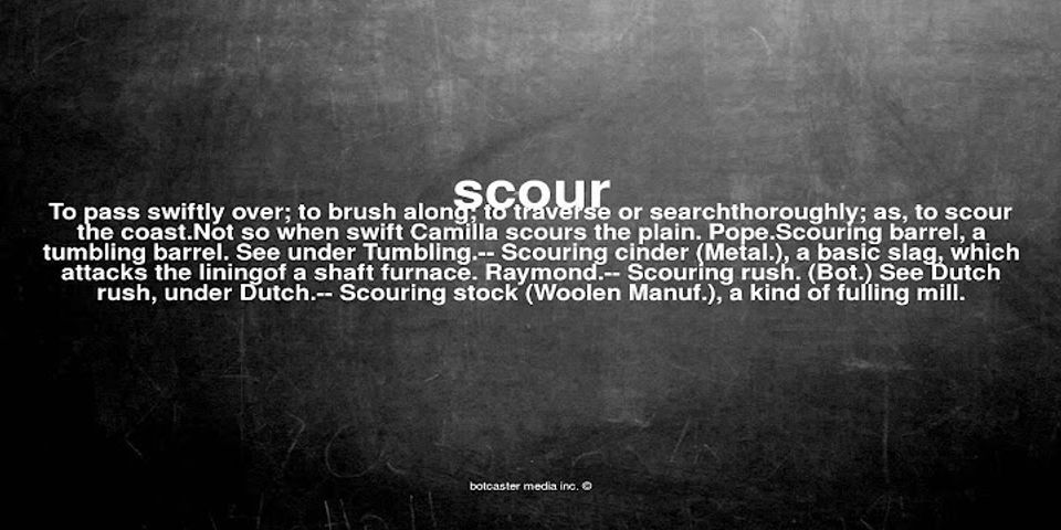 scour là gì - Nghĩa của từ scour