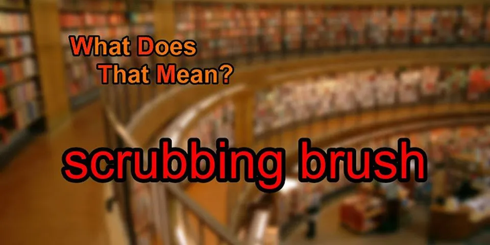 scrub brush là gì - Nghĩa của từ scrub brush