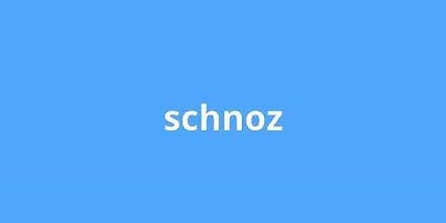shnoz là gì - Nghĩa của từ shnoz