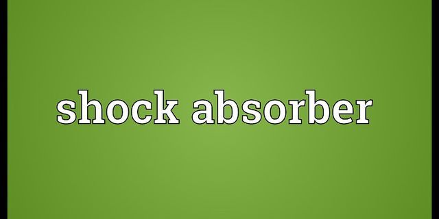 shock absorber là gì - Nghĩa của từ shock absorber