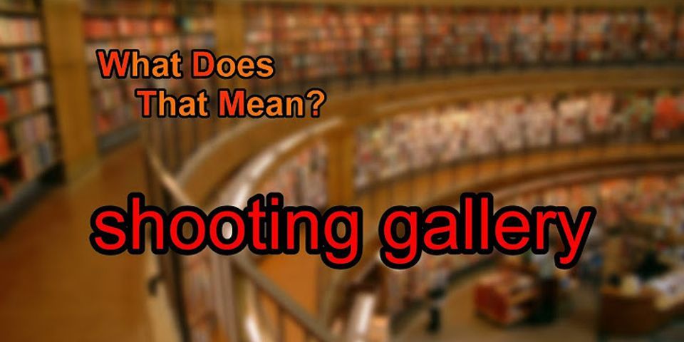 shooting gallery là gì - Nghĩa của từ shooting gallery