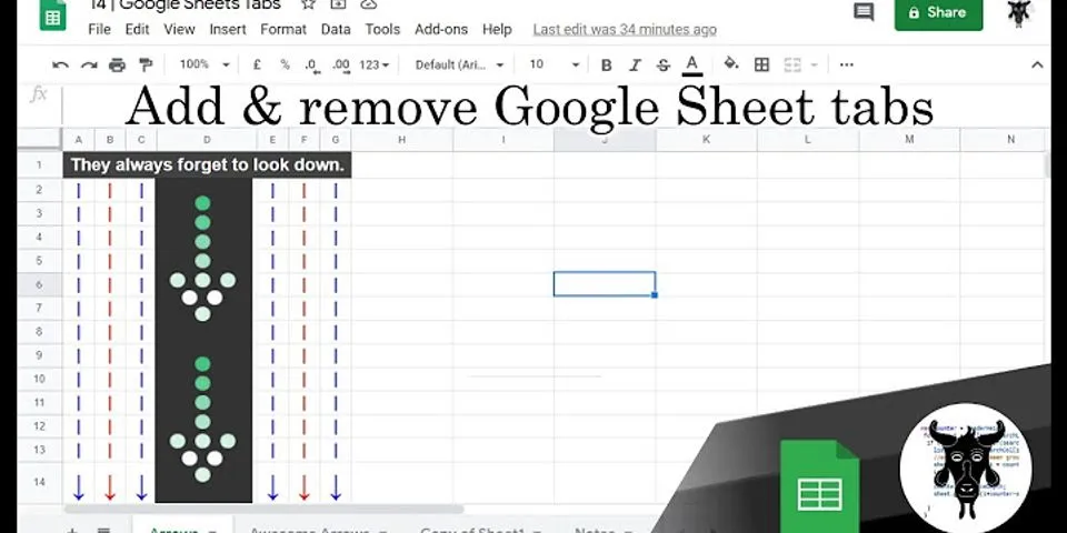 Show sheet tabs in Google Sheets