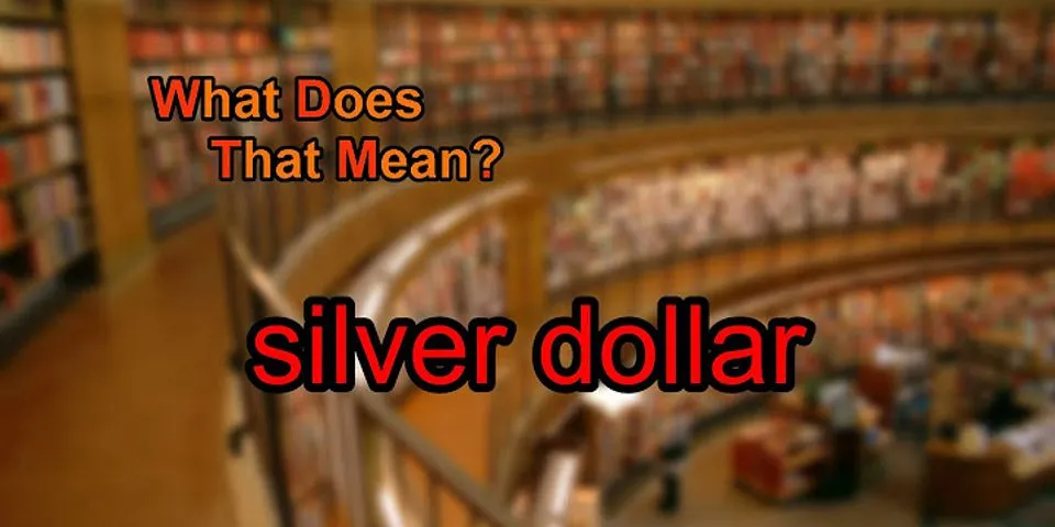 silver dollar là gì - Nghĩa của từ silver dollar