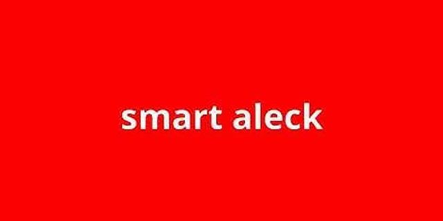 smart alleck là gì - Nghĩa của từ smart alleck