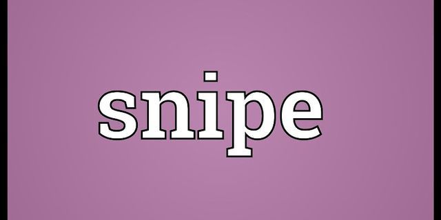 snipe là gì - Nghĩa của từ snipe